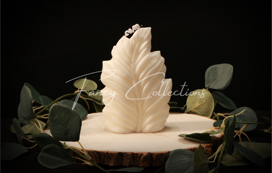 Aesthetic Luxury 3D Leaf Pillar Shaped Candle